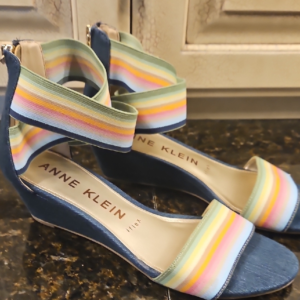 Anne Klein Women's Multicolor Wedge Sandals